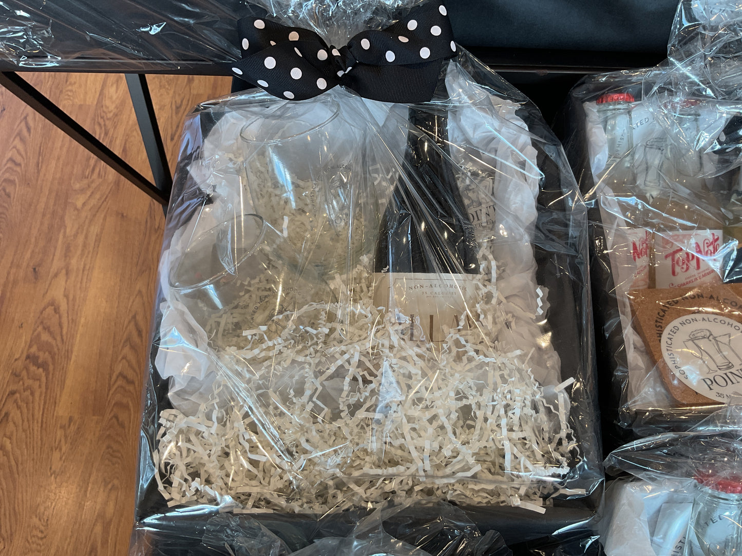 Gift Basket - Wine + 2 Engraved Glasses