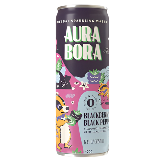 Aura Bora - Blackberry Black Pepper Sparkling Water (4 pack)