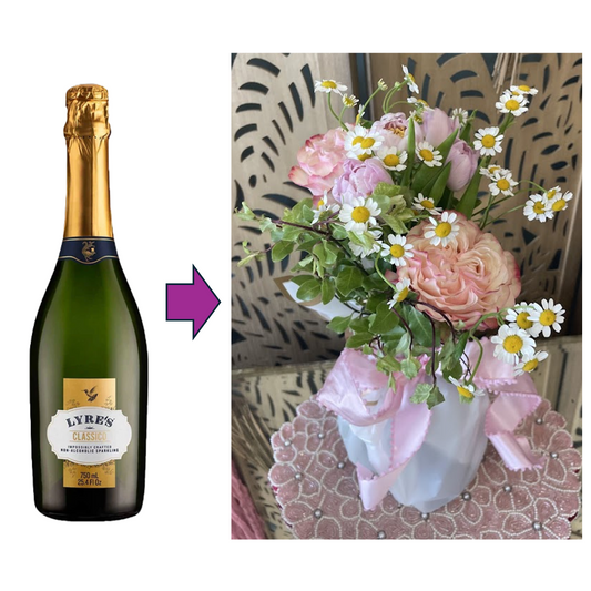 Large Floral Bouquet and Bottle of Lyre's Classico