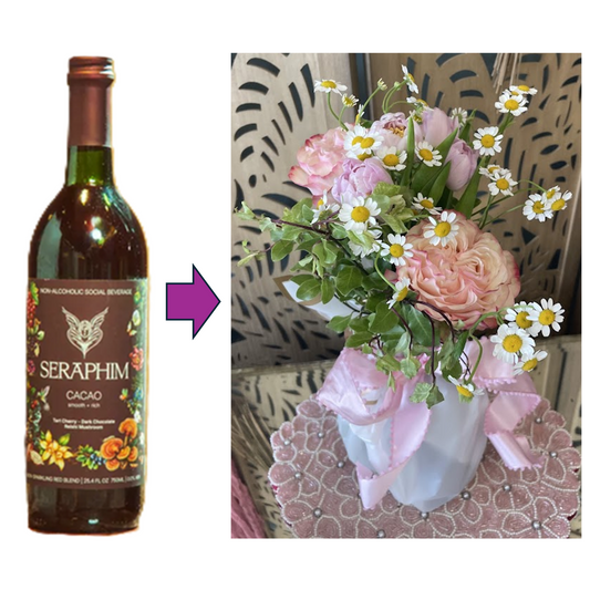 Large Floral Bouquet and Bottle of Seraphim Cacao